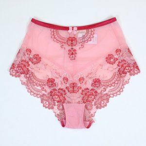🖤SOLD🖤 Soma Flirtation Retro High Waisted Brief Peony Pink/Ruby Size: US Med